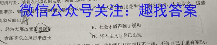 考前信息卷·第六辑 砺剑·2024相约高考 考前冲刺预测卷(二)历史试卷答案