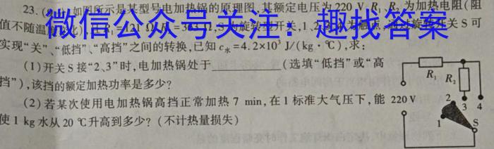 湖北新高考协作体2024年普通高等学校招生全国统一考试模拟试题(三)物理试卷答案