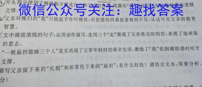 安徽省2023-2024学年度第一学期芜湖市中学教学质量监控（高二）/语文