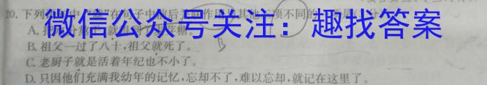 解读卷 2024年陕西省初中学业水平考试模考试卷(二)2语文