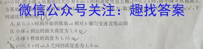 2024届 青海省高三5月联考(空心花瓣)物理`