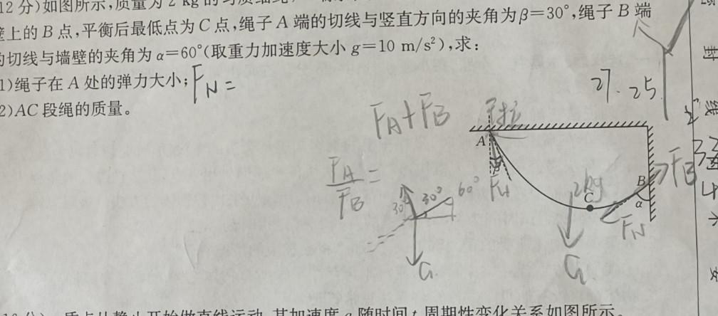 [今日更新]安徽省2023-2024学年度第一学期九年级期末质量检测试卷.物理试卷答案