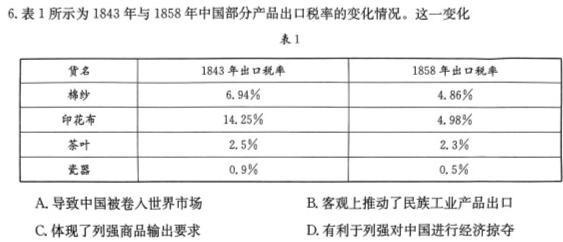 [今日更新]河北省2023-2024学年度九年级结课评估 4L R历史试卷答案