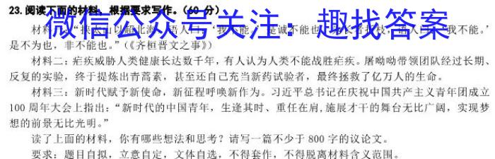 河南省2023-2024学年高中毕业班阶段性测试（五）/语文