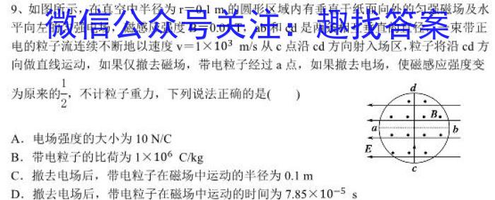 重庆市巴蜀中学2025届高三开学考试物理试题答案