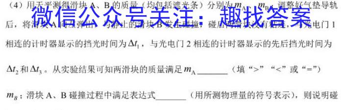 1号卷·A10联盟2025届高二上学期9月开学摸底考物理试卷答案