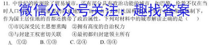 陕西省永寿县中学2023~2024学年度高一第二学期期中考试(24565A)历史试卷