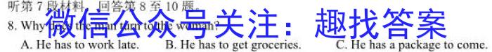 百师联盟 2024届高三冲刺卷(三)3 河北卷英语试卷答案