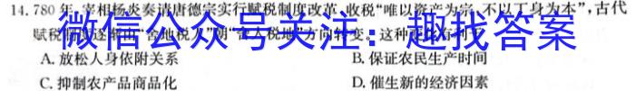 江西省2024年初中学业水平考试适应性试卷试题卷（四）地理试卷答案