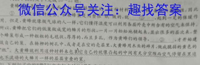 江西省赣抚吉十一校联盟体2024届高三联合考试（四月）语文