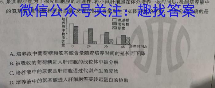 舒城县2023~2024学年度第二学期期末质量监测七年级生物学试题答案