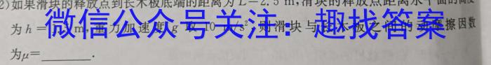 河南省2023~2024学年度九年级综合素养评估(四)R-PGZX C HEN物理试卷答案