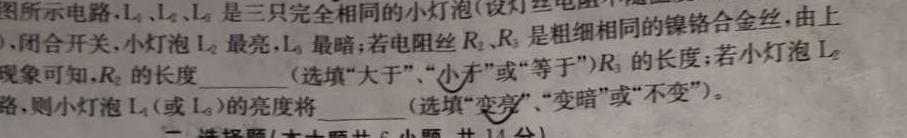 [今日更新]［四川大联考］四川省2023-2024学年第二学期高二年级4月联考.物理试卷答案