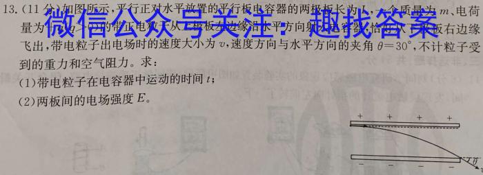 东北师大附中2023-2024学年高三下学期第六次模拟考试物理试卷答案