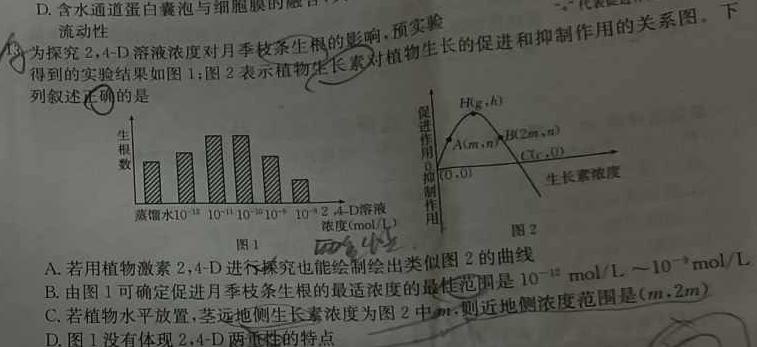 万唯中考 2024年河北省初中学业水平考试 定心卷生物