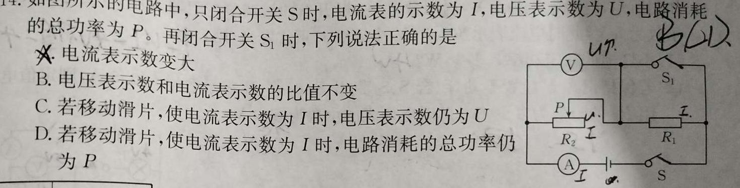 保山市2023~2024学年普通高中高三上学期B、C 类学校第三次质量监测物理试题.