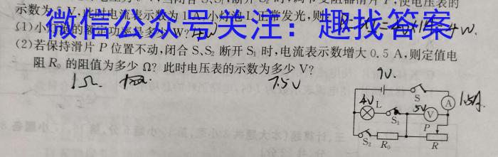 安徽省2024年名校之约大联考·中考导向压轴信息卷物理试题答案