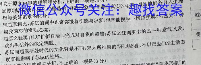 广东省深圳市宝安区高三期末考试(24-256C)语文