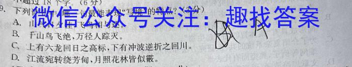 2024年黑龙江龙东联盟2023级高二学年上半学期10月月考语文