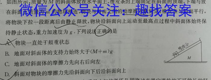 三重教育·2024届高三年级上学期12月联考（新教材）物理试卷答案