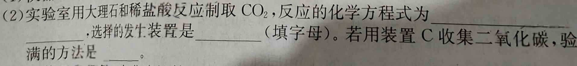 1九师联盟 2023-2024学年高一12月联考化学试卷答案