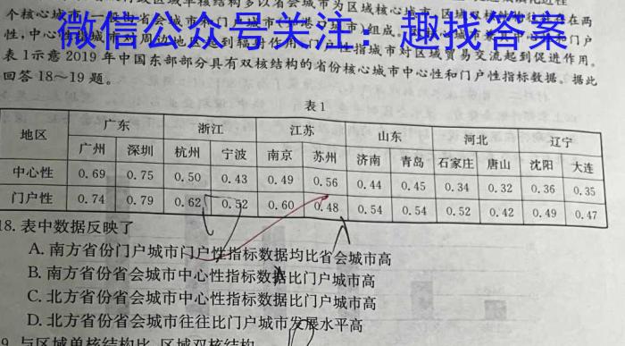 江西省彭泽县2024-2025学年上学期高一年级开学考试地理试卷答案