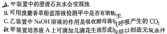 海淀八模 2024届高三模拟测试卷(八)8生物学部分