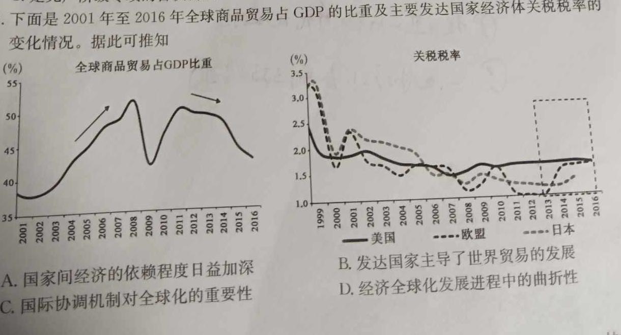 [今日更新]安徽省池州市2024-2025学年第一学期九年级开学考历史试卷答案