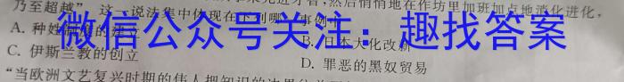 辽宁省鞍山市两区九年级（三月）2024历史试卷答案