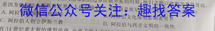 天一大联考安徽省普通高中高一春季阶段性检测2024.02历史试卷答案