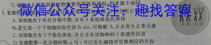 2024届山东省高三十二月联考(24-192C)生物学试题答案