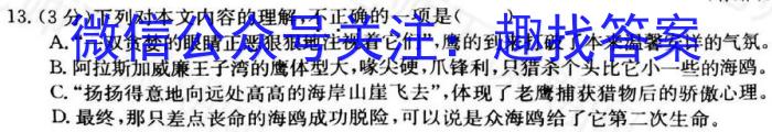 安徽省2023-2024学年第一学期七年级蚌埠G5教研联盟12月份调研考试语文