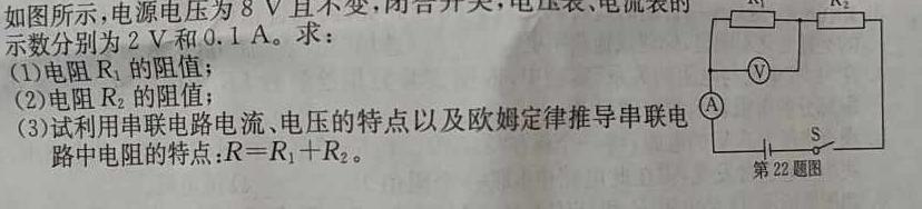 青海省海东市2024届高三第二次模拟考试物理试题.