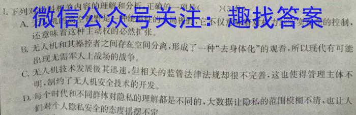 安徽省2023级高一“三新”检测考试/语文