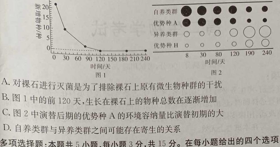 启光教育 2024年河北省初中毕业生升学文化课模拟考试(四)4生物