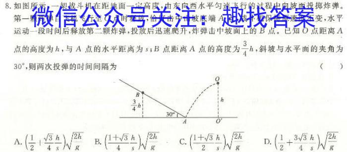 2025年高考单科综合模拟信息卷(一)1物理试卷答案