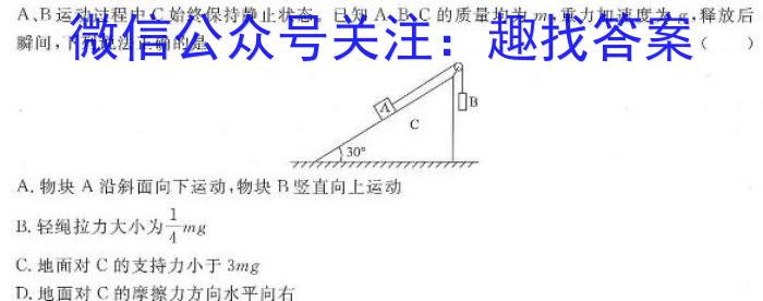 湖南省2023学年下学期高二12月联考物理试卷答案