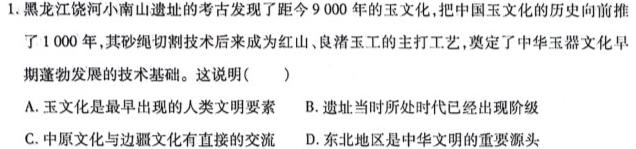 2024届江西省上饶市高三下学期第一次高考模拟考试历史