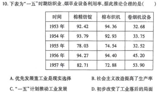 2024年陕西省初中学业水平考试全真模拟卷（四）历史