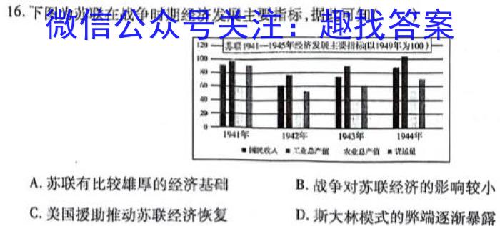 2024年普通高等学校招生统一考试 最新模拟卷(六)历史