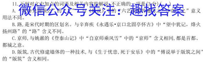 2024届高三9省联考（河南、黑龙江、甘肃）语文