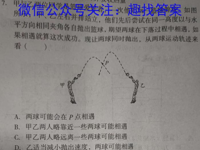 考阅评·大联考 2024年秋季广西示范性高二期中考调研物理试题答案