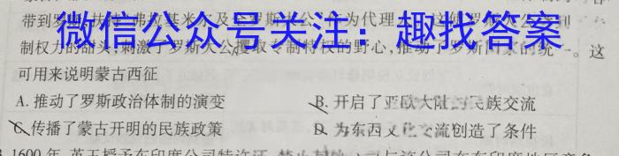 安徽省2024年中考总复习专题训练 R-AH(七)7历史试卷答案