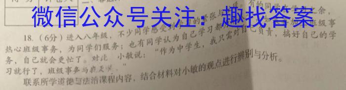 驻马店市2023~2024学年度高二第二学期期终考试政治试卷d答案