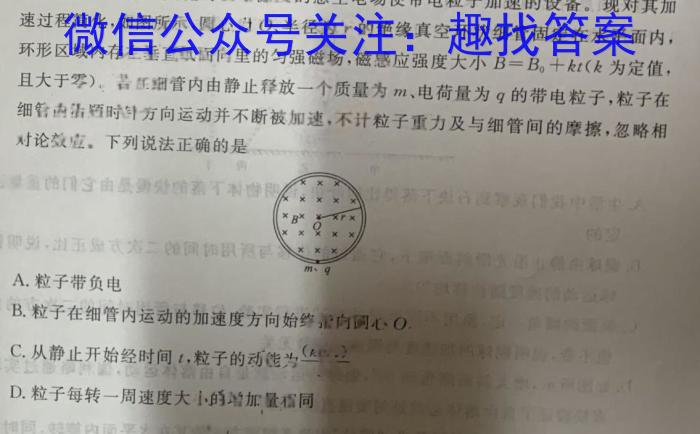 河南省2024年春期六校第二次联考（高一年级）物理试卷答案