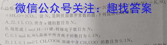 q2024年普通高等学校全国统一模拟招生考试 金科·新未来12月联考化学