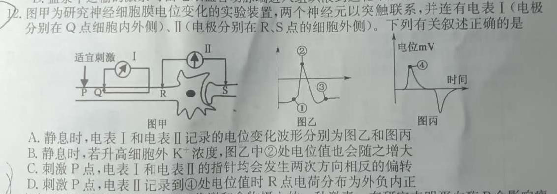 山东省滨州市惠民县2023-2024学年高一下学期期中考试生物