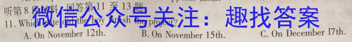 安徽省2024届九年级下学期2月联考英语