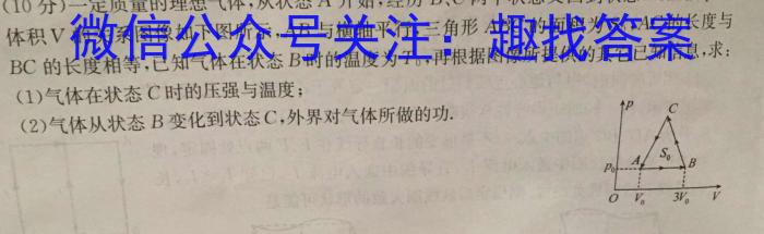 安徽省2023-2024学年度九年级阶段诊断(PGZX F-AH)(四)物理试题答案