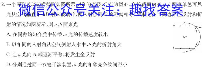 天一大联考2024-2025学年（上）湖南高三一联物理试题答案